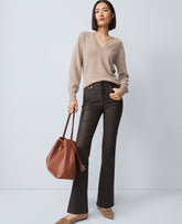 Ann Taylor Brown Coated The Coated Boot Jean
