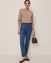 Ann Taylor Modern Indigo Wash The Boot Crop Jean