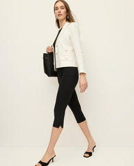 Ann Taylor Winter White The Pocket Blazer in Linen Blend