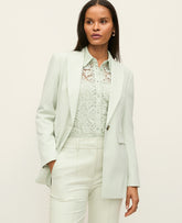 Ann Taylor Pale Aqua The Fitted Long Blazer