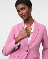 Ann Taylor Smokey Rose The Shorter Single Button Blazer in Fluid Crepe