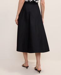 Ann Taylor Black Full Midi Skirt
