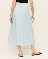 Ann Taylor Mountain Air Cotton Gauze Drawstring Midi Skirt