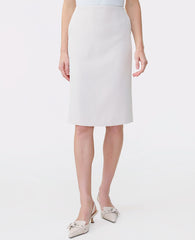 Ann Taylor Ivory Whisper The Pocket Midi Skirt in Fluid Crepe