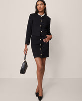 Ann Taylor Black Pocket Skirt in Ponte