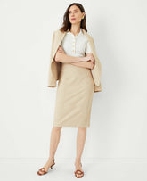Ann Taylor Toasted Oat The Seamed Pencil Skirt in Bi-Stretch