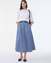 Ann Taylor Cold Plunge Striped Maxi Skirt