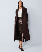 Ann Taylor Pure Chocolate Studio Collection Sequin Pencil Skirt