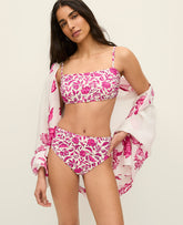 Ann Taylor Pink Floral Two Piece Swimsuit