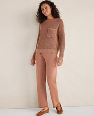 Ann Taylor Smokey Rose Haven Well Within Cotton Kick Flare Pants