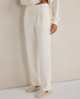 Ann Taylor Ivory Haven Well Within Double Knit Pleated Pants