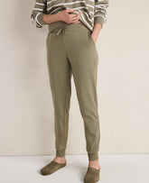 Ann Taylor Vetiver Haven Well Within Organic Cotton Interlock Joggers
