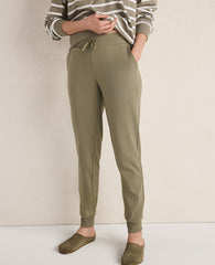 Ann Taylor Vetiver Haven Well Within Organic Cotton Interlock Joggers