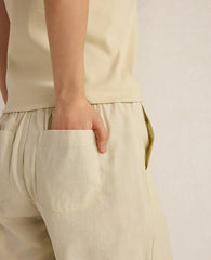 Ann Taylor Soft Spring Green Haven Well Within Organic Cotton Linen Barrel Leg Pants