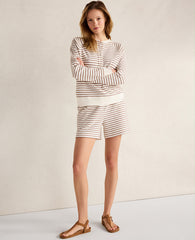 Ann Taylor Chestnut Brown Haven Well Within Cotton Blend Textured Henley