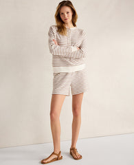 Ann Taylor Chestnut Brown Haven Well Within Cotton Blend Textured Shorts