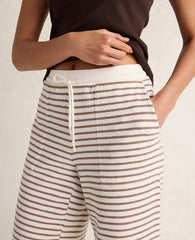 Ann Taylor Chestnut Brown Haven Well Within Cotton Blend Textured Barrel Leg Pants
