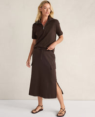 Ann Taylor Coffee Bean Haven Well Within Organic Cotton Interlock Cargo Skirt