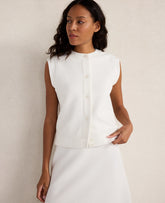Ann Taylor Ivory Haven Well Within Cotton Blend Textured Short Sleeve Jacket
