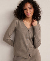 Ann Taylor Brown Haven Well Within Organic Cotton Rib Knit Cardigan