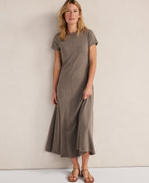 Ann Taylor Brown Haven Well Within Organic Cotton Rib Knit Maxi Dress
