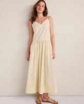 Ann Taylor Straw Haven Well Within Organic Cotton Poplin Strappy Maxi Dress