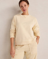 Ann Taylor Willow Branch Haven Well Within Garment-Dyed Organic Cotton Terry Crewneck