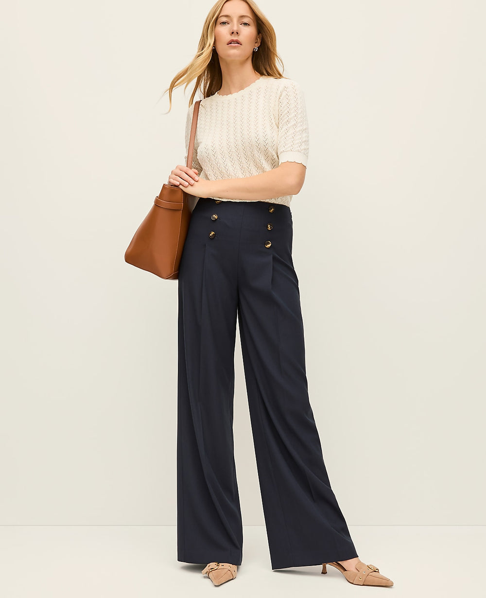 Ann Taylor Night Sky The Wide-Leg Sailor Pant