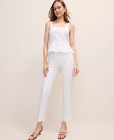Ann Taylor White The Slim Kick Capri
