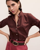 Ann Taylor Rich Walnut Perfect Shirt