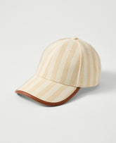 Ann Taylor Neutral Weekend Striped Baseball Cap