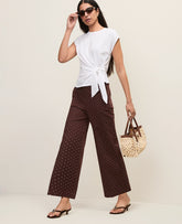 Ann Taylor Rich Walnut The Tall Grace Pant in Polka Dot
