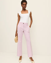 Ann Taylor Lilac/White The Tall Relaxed Jayne Trouser in Gingham