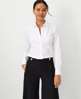 Ann Taylor White Tall Perfect Shirt