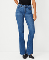 Ann Taylor Bright Mid Indigo Wash The Tall Boot Jean in Bright Mid Indigo Wash