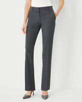 Ann Taylor Modern Charcoal The Tall Straight Pant in Seasonless Stretch