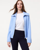 Ann Taylor Daybreak Dew Weekend Contrast Stitch Sweater Jacket
