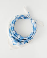 Ann Taylor Vista Blue Weekend Gingham Silk Scarf