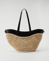 Ann Taylor Black Weekend Straw Tote