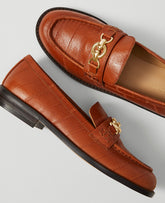 Ann Taylor Saddle Brown Weekend Horsebit Leather Loafer