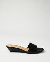 Ann Taylor Black Weekend Leather Wedge Sandal