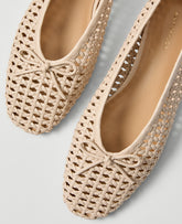 Ann Taylor Pearl Shadow Weekend Woven Bow Ballet Flat