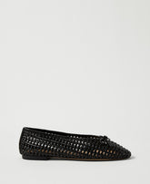 Ann Taylor Black Weekend Woven Bow Ballet Flat