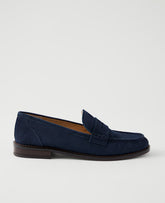Ann Taylor Night Sky Weekend Suede Penny Loafer