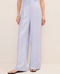 Ann Taylor Deep Wisteria Petite Pleated Wide-Leg Pant