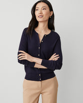 Ann Taylor Night Sky Petite Ann Cardigan