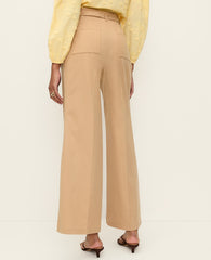 Ann Taylor Classic Tan The Belted Wide-Leg Ankle Pant
