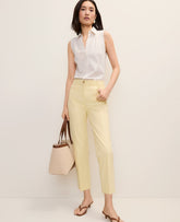Ann Taylor Yellow Buttercream The Cotton Crop Pant