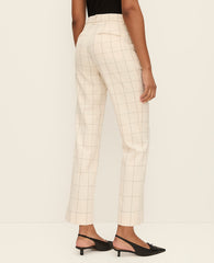 Ann Taylor Ivory/Black Combo The Eva Ankle Pant in Windowpane