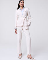 Ann Taylor Ivory Whisper The Relaxed Ankle Pant in Fluid Crepe